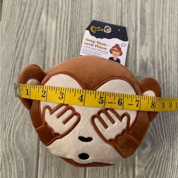 Monkey Travel Eye Mask and Pillow - Picture 3 of 10